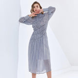 CELINA Checkered Midi Dress