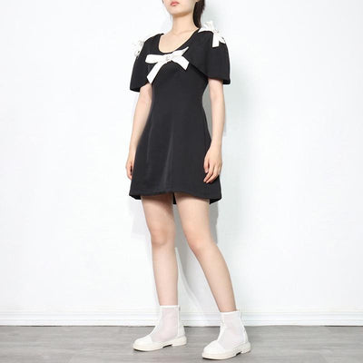 Charming Bow Mini Dress in colors