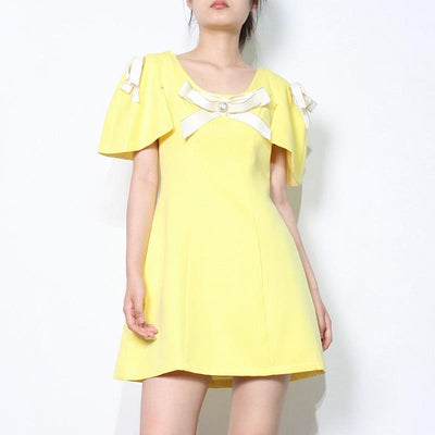 Charming Bow Mini Dress in colors