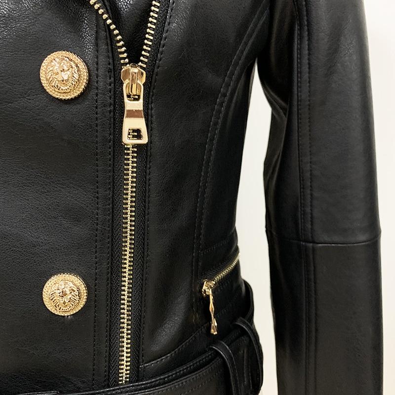 Chic Faux Leather Biker Jacket in colors