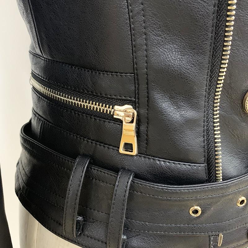 Chic Faux Leather Biker Jacket in colors