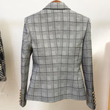 Classic Plaid Slim Fit Blazer