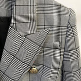 Classic Plaid Slim Fit Blazer