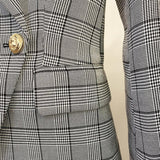 Classic Plaid Slim Fit Blazer