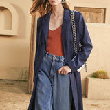 Classy Belted Long Coat