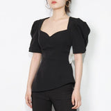 Classy Bow-tie back Blouse in colors