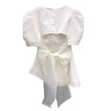 Classy Bow-tie back Blouse in colors