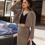 Classy Crop Blazer and Midi Skirt Set