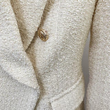Classy Double Breasted Tweed Blazer