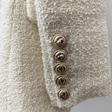 Classy Double Breasted Tweed Blazer
