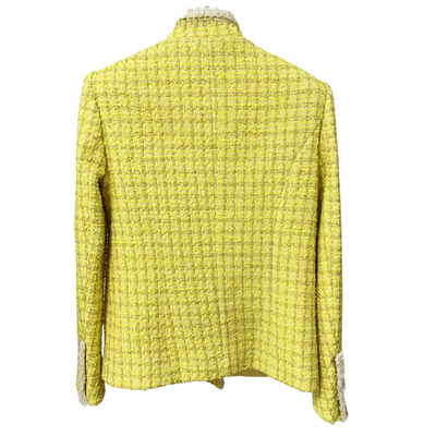 Classy Yellow Tweed Jacket