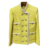 Classy Yellow Tweed Jacket