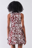 CLEMMY floral skater mini dress
