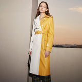 Color-block Classy Trench Coat