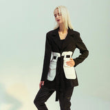 Primetime Looks-Color-block long blazer
