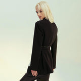 Primetime Looks-Color-block long blazer
