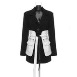 Primetime Looks-Color-block long blazer