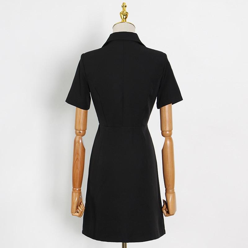 Color-blocked Faux Wrap Mini Dress