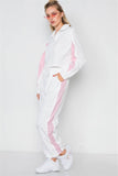 Primetime Looks-Colorblock Windbreaker Jacket Pant Set