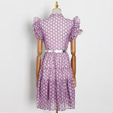 CORDELLA Ruffed puff Mini Dress