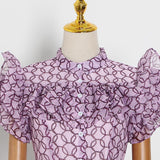 CORDELLA Ruffed puff Mini Dress