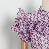 CORDELLA Ruffed puff Mini Dress