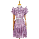 CORDELLA Ruffed puff Mini Dress