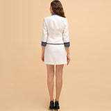 Primetime Looks-Cotton-blend 3/4 sleeve skirt set