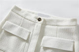 Primetime Looks-Cotton-blend 3/4 sleeve skirt set