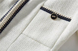 Primetime Looks-Cotton-blend 3/4 sleeve skirt set