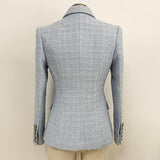 Primetime Looks-Cotton-blend blazer in light blue