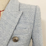 Primetime Looks-Cotton-blend blazer in light blue