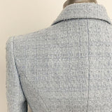 Primetime Looks-Cotton-blend blazer in light blue