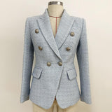 Primetime Looks-Cotton-blend blazer in light blue