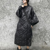 Cotton-padded Loose canvas coat
