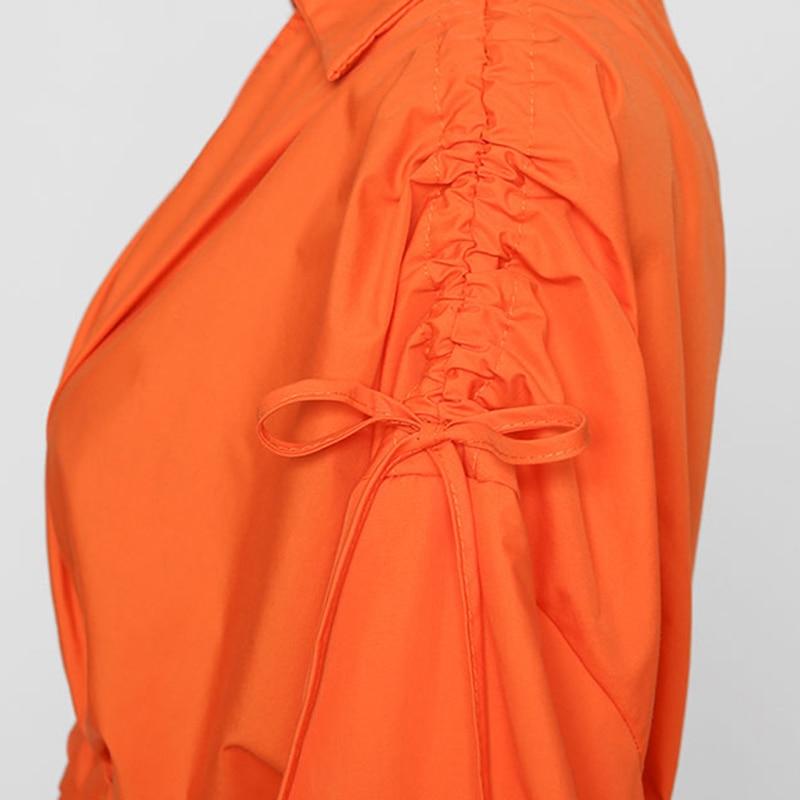 Crop Blouse with Buckled Waistband in colors