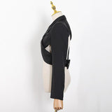 Primetime Looks-Crossover Crop Blazer