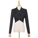 Primetime Looks-Crossover Crop Blazer