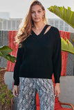 Cut Out Knitted Sweater in colors