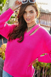 Cut Out Knitted Sweater in colors