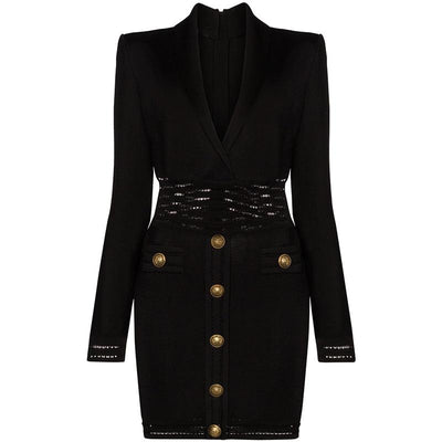 CYNTHIA Knit Mini Dress in black or red