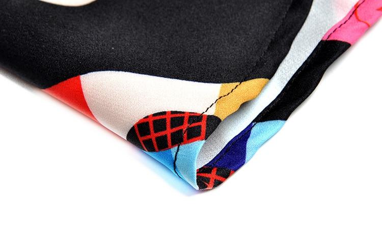 DALI printed lapel dress in colors