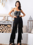 Primetime Looks-DANCING QUEEN Tasseled Jumpsuit