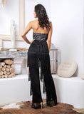 Primetime Looks-DANCING QUEEN Tasseled Jumpsuit