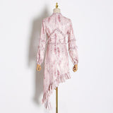 DAWN Asymmetrical Ruffled Lantern Dress