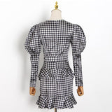 DEMI Houndstooth Mini Dress