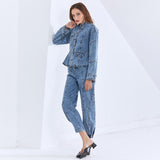Denim jacket and pants set