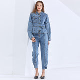 Denim jacket and pants set