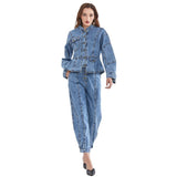 Denim jacket and pants set