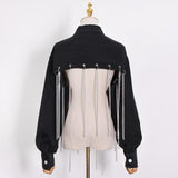 Denim Jacket with chain tassels in colors
